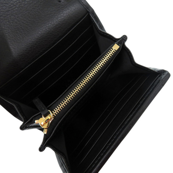 Like new Gucci Blondie Chain Wallet 725219 in black leather, bifold wallet, 1206